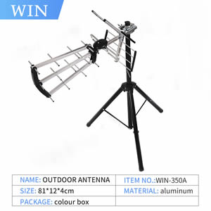 High Quality WIN-350A HD digital black 47-862MHz outdoor digitaltv antenna
